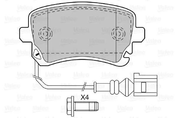 Handler.Part Brake pad set, disc brake Valeo 601004 2