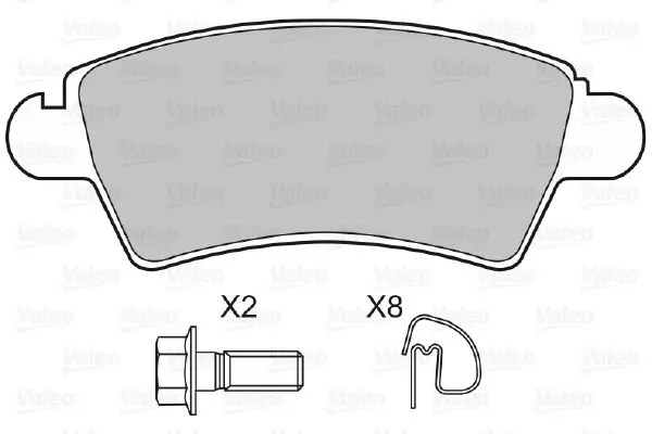 Handler.Part Brake pad set, disc brake Valeo 598462 2