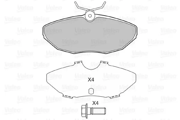 Handler.Part Brake pad set, disc brake Valeo 598438 2