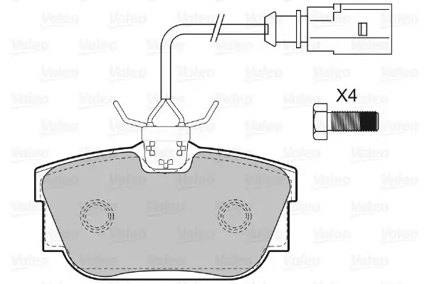 Handler.Part Brake pad set, disc brake Valeo 598650 2