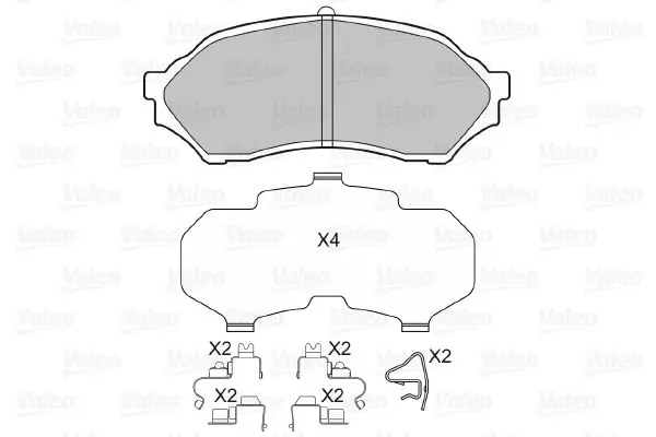 Handler.Part Brake pad set, disc brake Valeo 598548 2