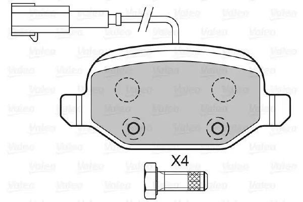 Handler.Part Brake pad set, disc brake Valeo 601302 2