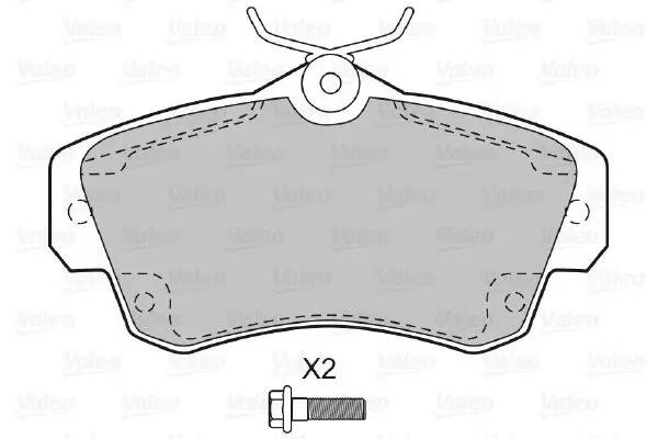 Handler.Part Brake pad set, disc brake Valeo 598543 2