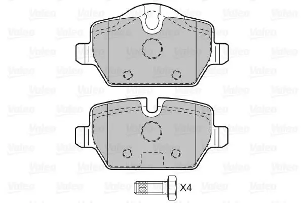 Handler.Part Brake pad set, disc brake Valeo 598701 2