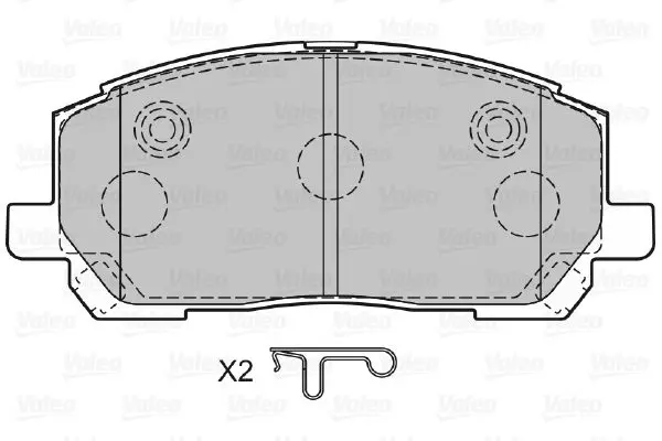 Handler.Part Brake pad set, disc brake Valeo 598944 1