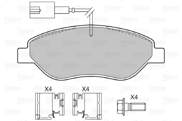 Handler.Part Brake pad set, disc brake Valeo 598428 2