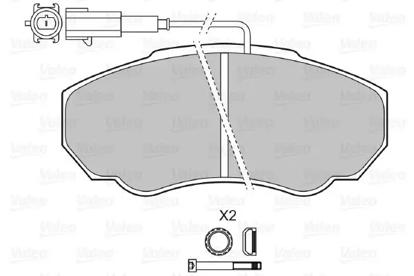 Handler.Part Brake pad set, disc brake Valeo 598568 2