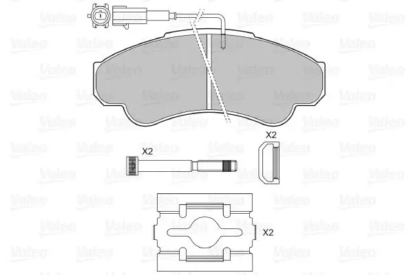 Handler.Part Brake pad set, disc brake Valeo 598569 2