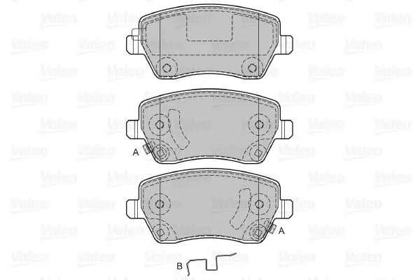 Handler.Part Brake pad set, disc brake Valeo 598641 2