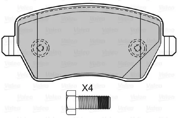 Handler.Part Brake pad set, disc brake Valeo 601641 2