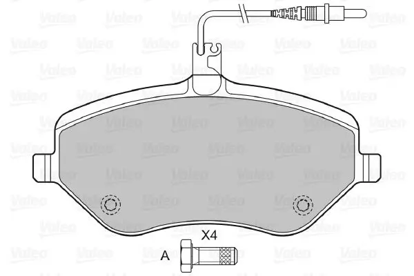 Handler.Part Brake pad set, disc brake Valeo 601072 1