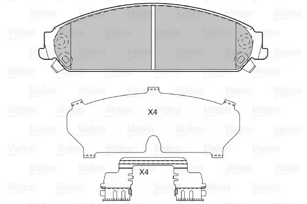 Handler.Part Brake pad set, disc brake Valeo 598743 2