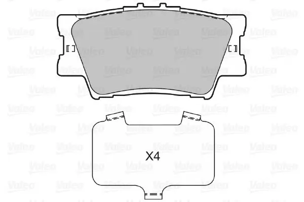 Handler.Part Brake pad set, disc brake Valeo 598819 2