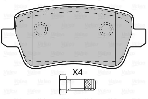 Handler.Part Brake pad set, disc brake Valeo 598727 2