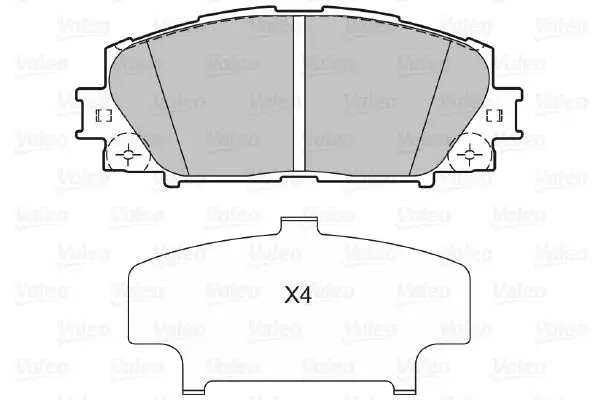 Handler.Part Brake pad set, disc brake Valeo 601054 2