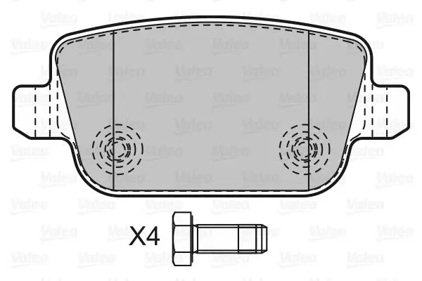 Handler.Part Brake pad set, disc brake Valeo 598935 2