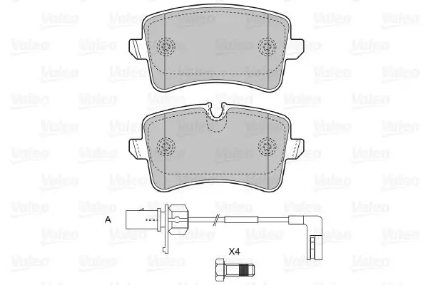 Handler.Part Brake pad set, disc brake Valeo 601325 2