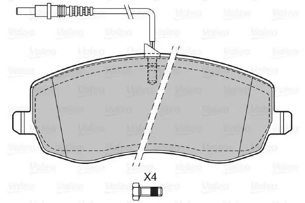 Handler.Part Brake pad set, disc brake Valeo 601384 2