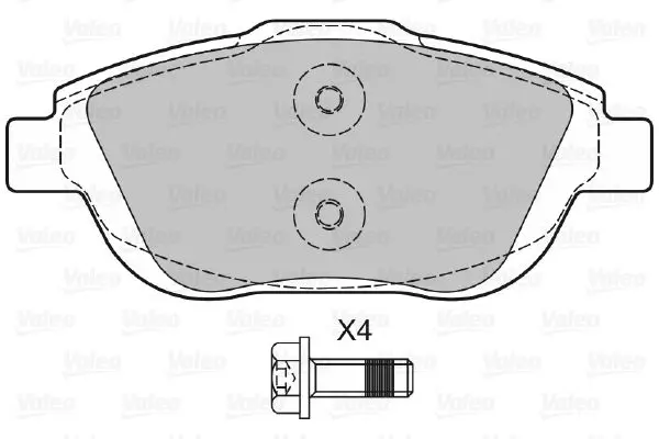 Handler.Part Brake pad set, disc brake Valeo 601053 2