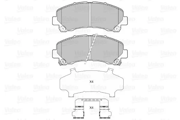 Handler.Part Brake pad set, disc brake Valeo 601332 2