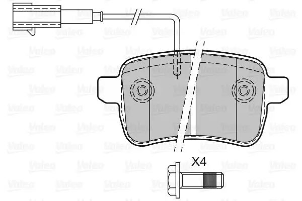 Handler.Part Brake pad set, disc brake Valeo 601142 2