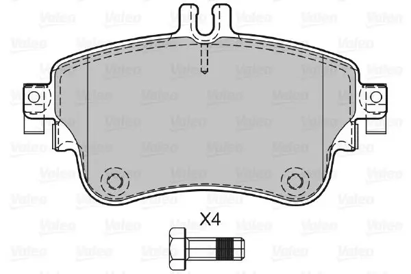 Handler.Part Brake pad set, disc brake Valeo 601317 2