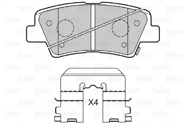 Handler.Part Brake pad set, disc brake Valeo 601301 2