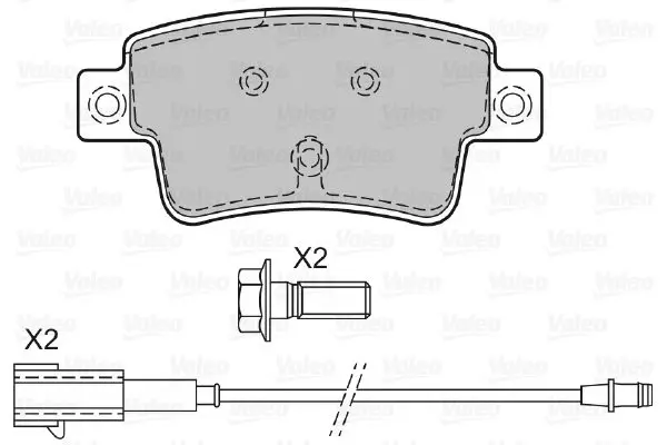 Handler.Part Brake pad set, disc brake Valeo 601063 2