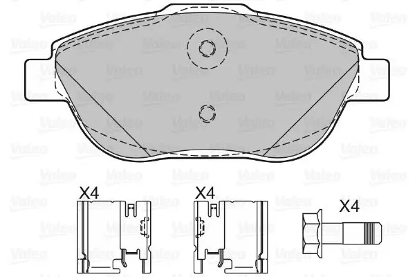 Handler.Part Brake pad set, disc brake Valeo 601334 2