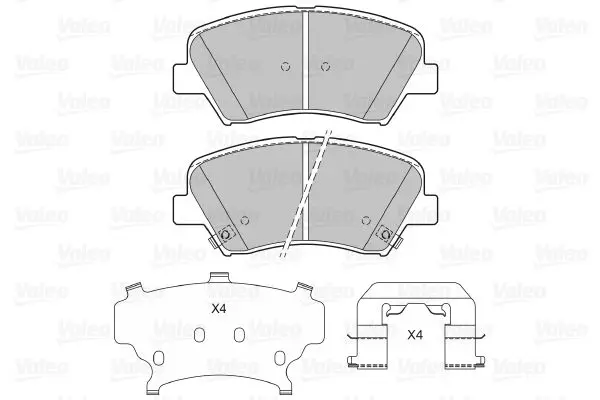 Handler.Part Brake pad set, disc brake Valeo 601294 2