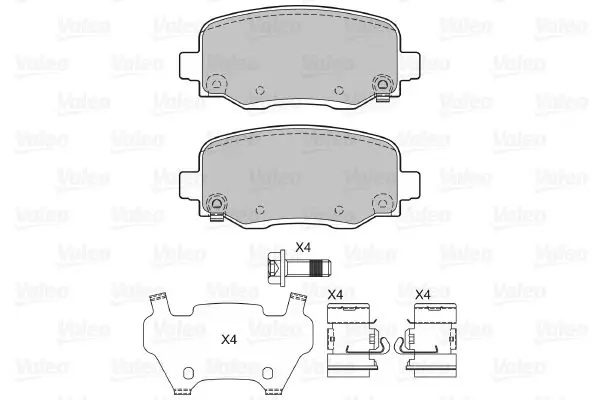 Handler.Part Brake pad set, disc brake Valeo 601417 2