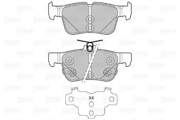 Handler.Part Brake pad set, disc brake Valeo 601479 2