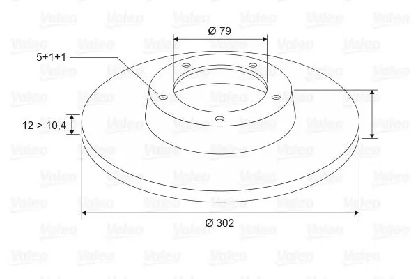 Handler.Part Brake disc Valeo 186124 2