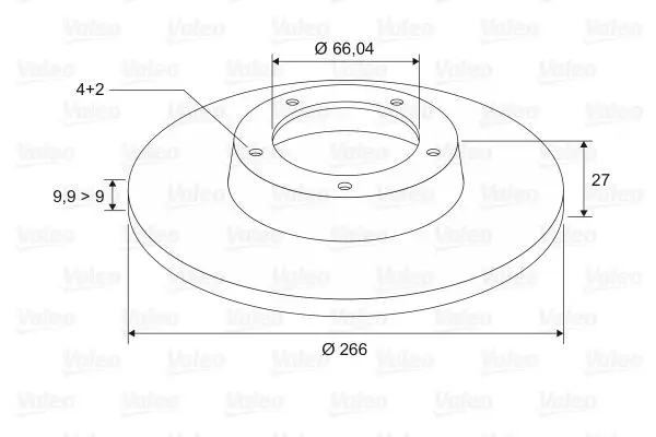 Handler.Part Brake disc Valeo 186134 2