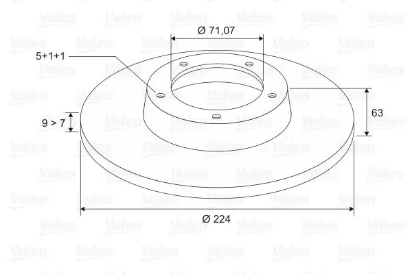 Handler.Part Brake disc Valeo 186144 1