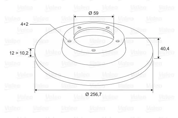 Handler.Part Brake disc Valeo 186154 2