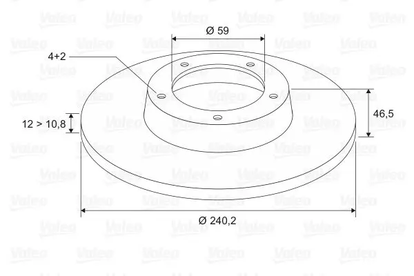 Handler.Part Brake disc Valeo 186157 2