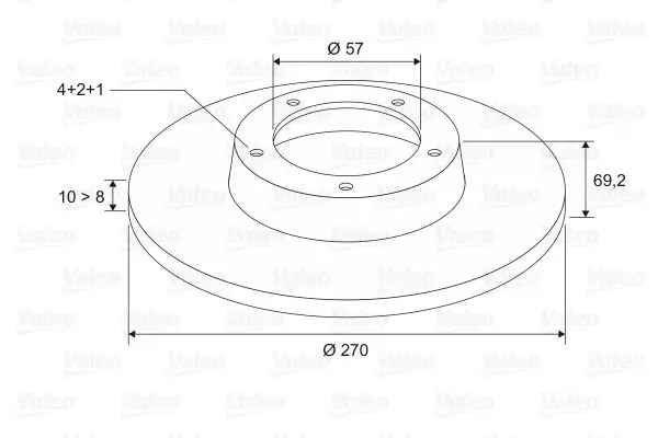 Handler.Part Brake disc Valeo 186565 1