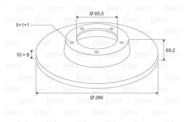 Handler.Part Brake disc Valeo 186566 2