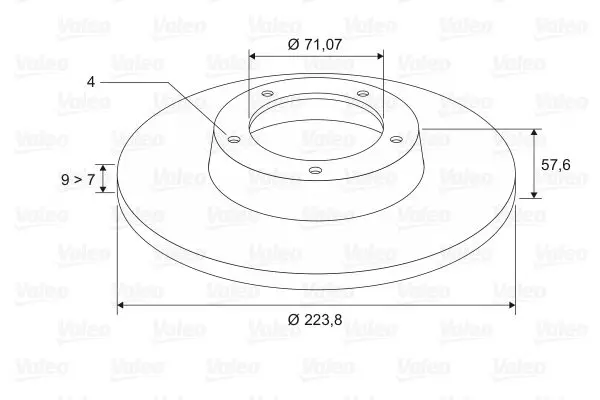 Handler.Part Brake disc Valeo 186586 2