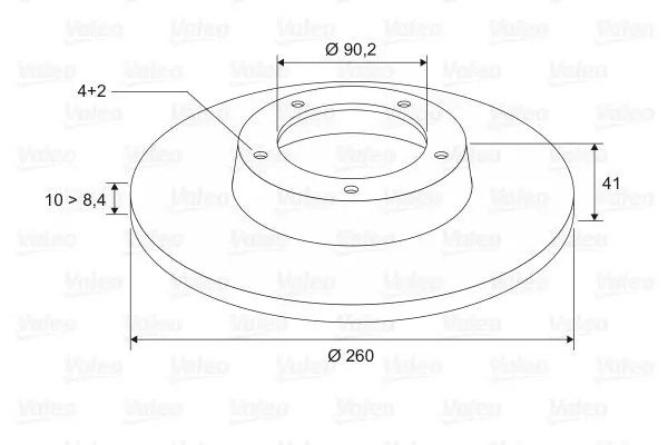 Handler.Part Brake disc Valeo 186647 2