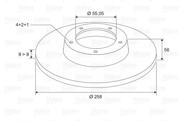 Handler.Part Brake disc Valeo 186848 2