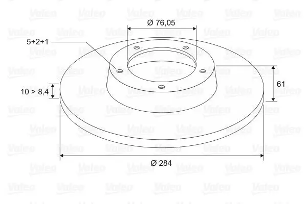 Handler.Part Brake disc Valeo 197027 2