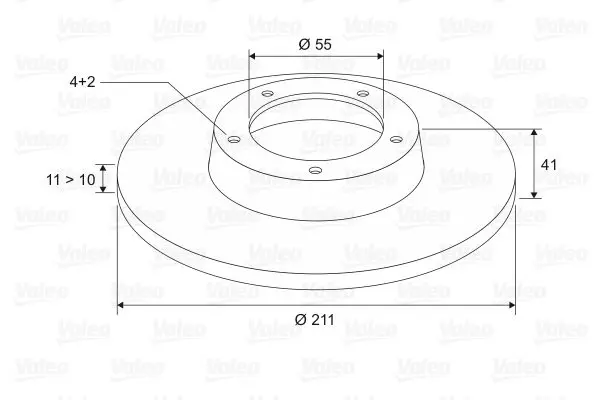 Handler.Part Brake disc Valeo 197108 2