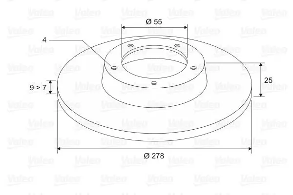 Handler.Part Brake disc Valeo 197111 2