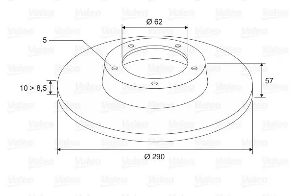 Handler.Part Brake disc Valeo 197348 2