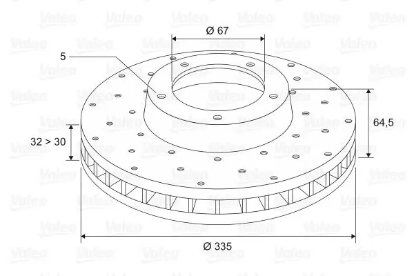 Handler.Part Brake disc Valeo 197479 2