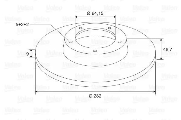 Handler.Part Brake disc Valeo 197516 2