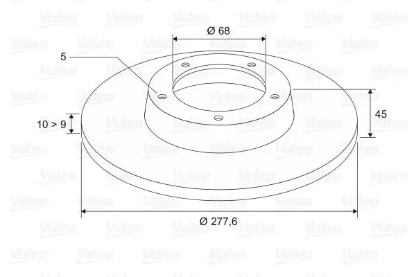 Handler.Part Brake disc Valeo 197564 2