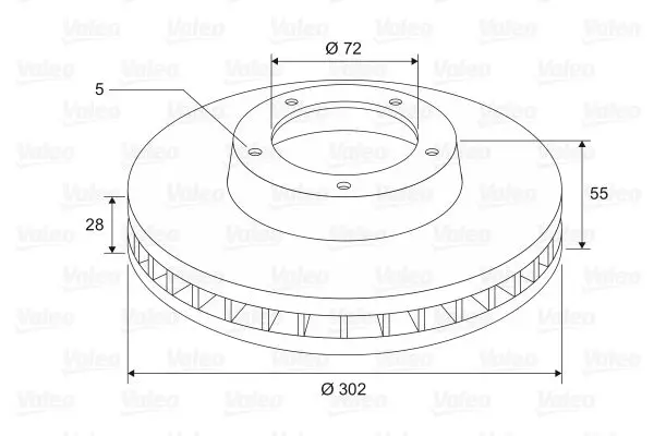 Handler.Part Brake disc Valeo 197623 2